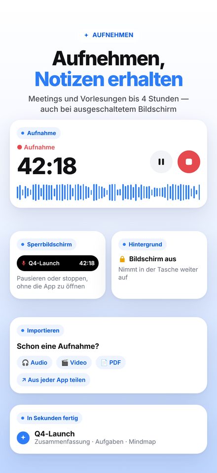 Aufnehmen